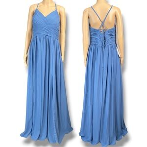 JJs House Slate Blue Bridesmaid Dress